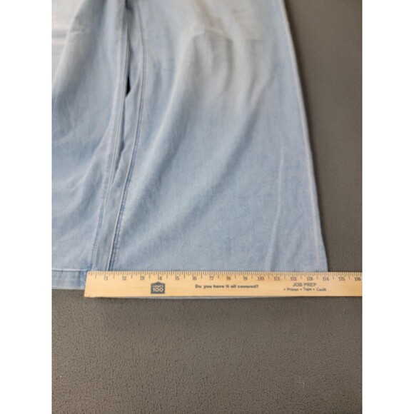 American Eagle Pants Womens XL Short Light Wash Low Rise Ultra Wide Leg Denim - Picture 3 of 14